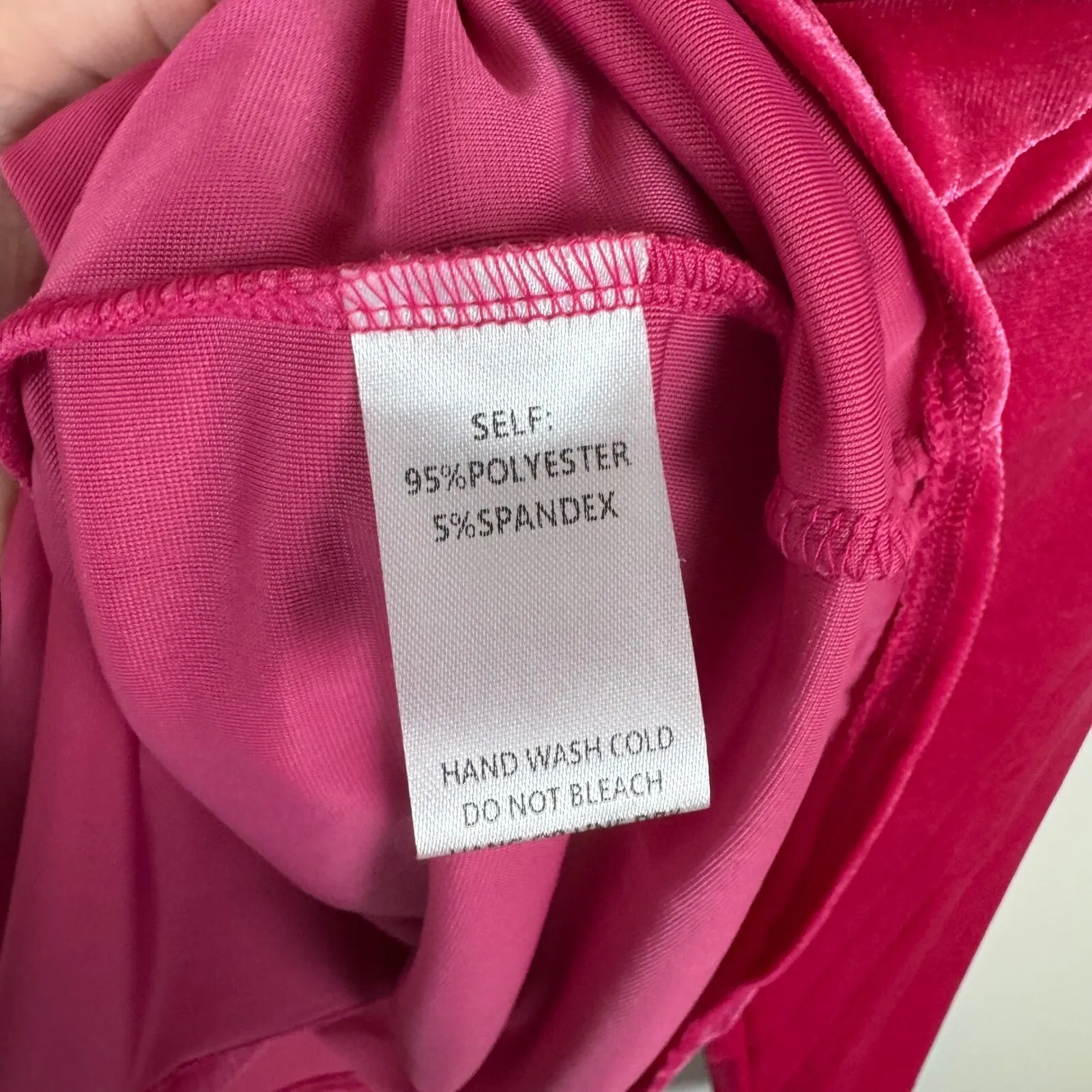 Easel Los Angeles Womens Pink Velvet Shirt Medium Button Down Oversized Colorful - Image 7