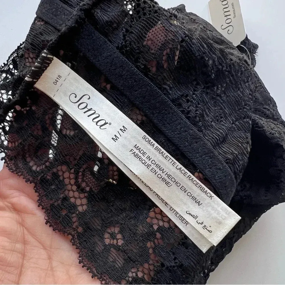 Soma Bralette Lace Racerback Size Medium - Image 4