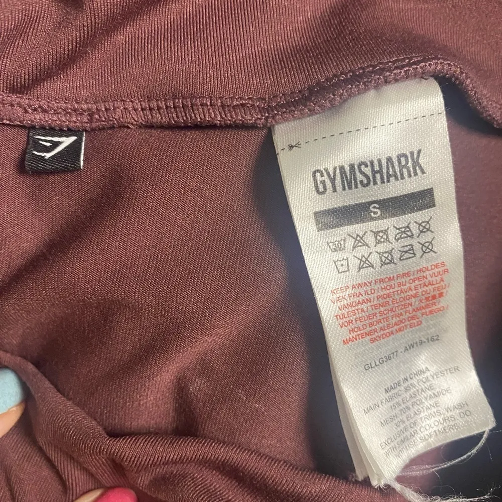Gymshark Womens Winterberry Lustre Legging Size Small Stretch Gym Yoga Workout - Image 5