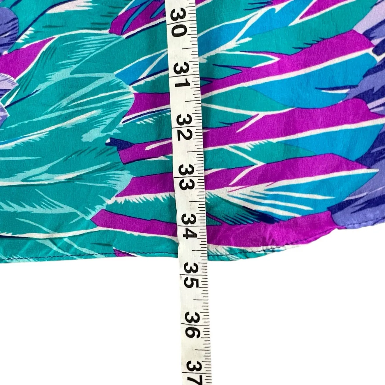 Alice & Trixie Tunic Dress XS Purple Multi Silk Lace Up Bell Sleeve Boho Resort - Image 8