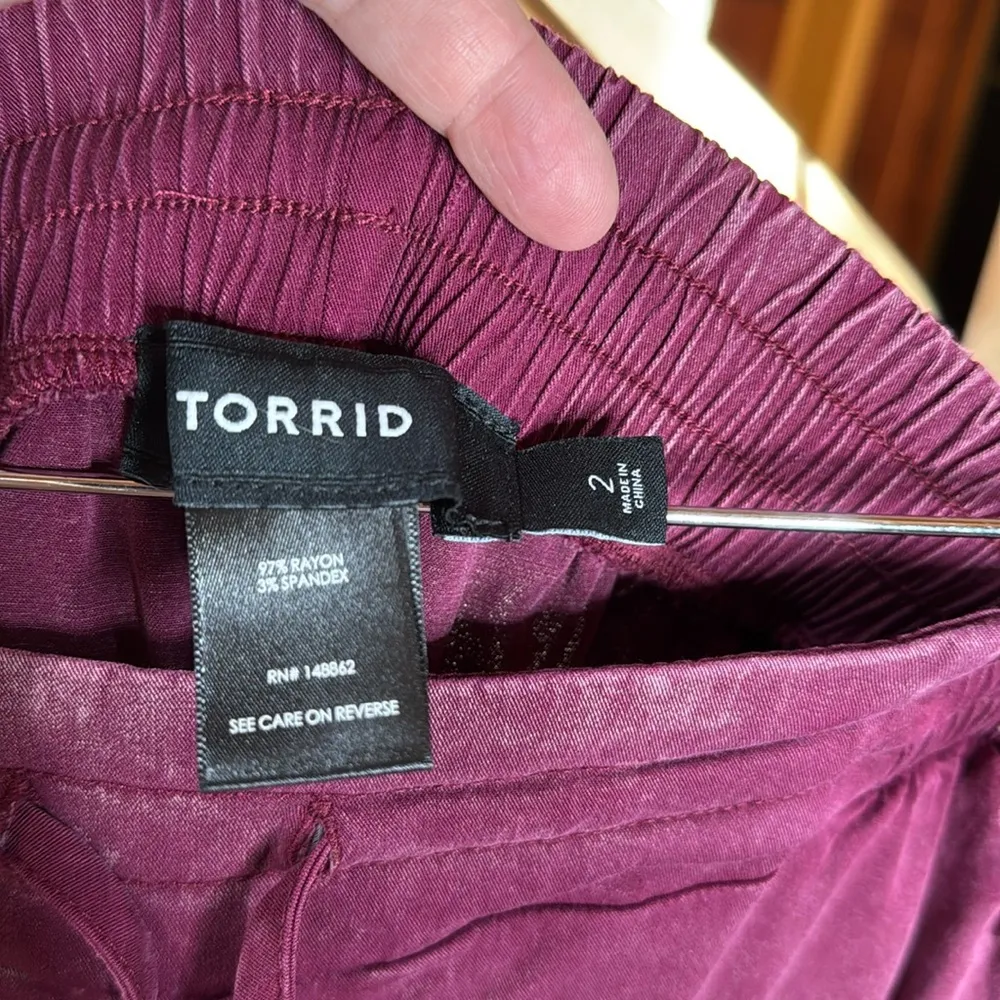 Torrid Sun Washed Plum Pants Size 2X - Image 3