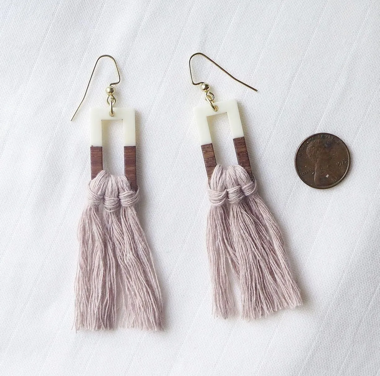 Boho Macrame Long Earrings  - Image 3