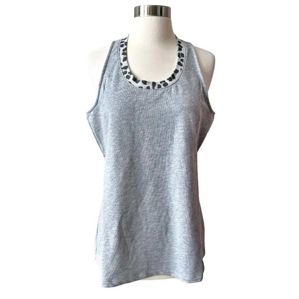 Cosabella Sterling Leopard Heathered Gray Tank - Image 2