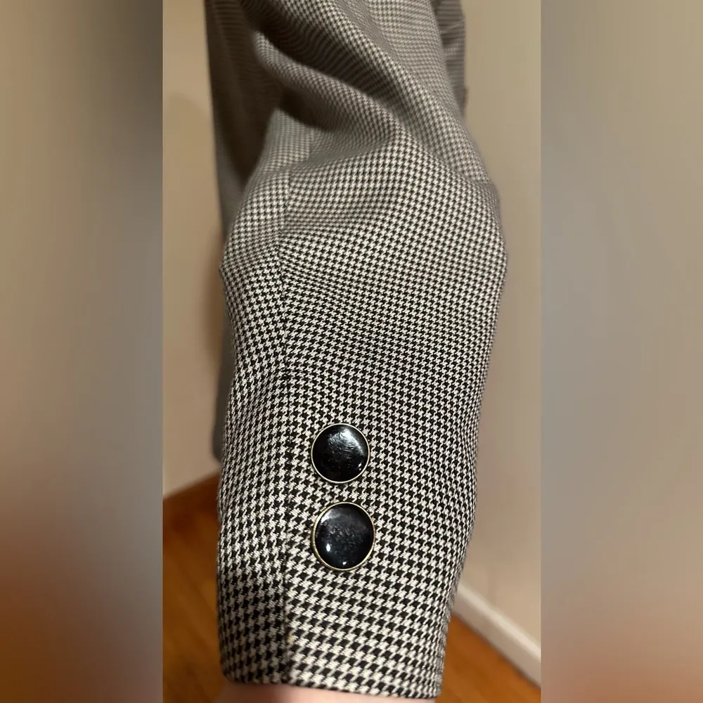 Atrium Collection Vintage White & Black Houndstooth Skirt Blazer Set Sz 11/12 - Image 7