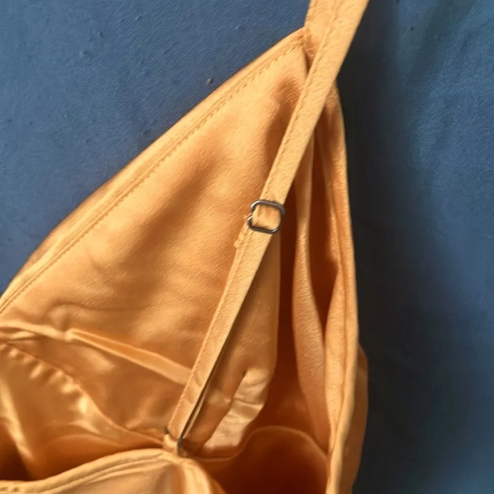 Abercrombie & Fitch: Gold Slip Dress- adjustable spaghetti straps- Maxi- S - Image 13