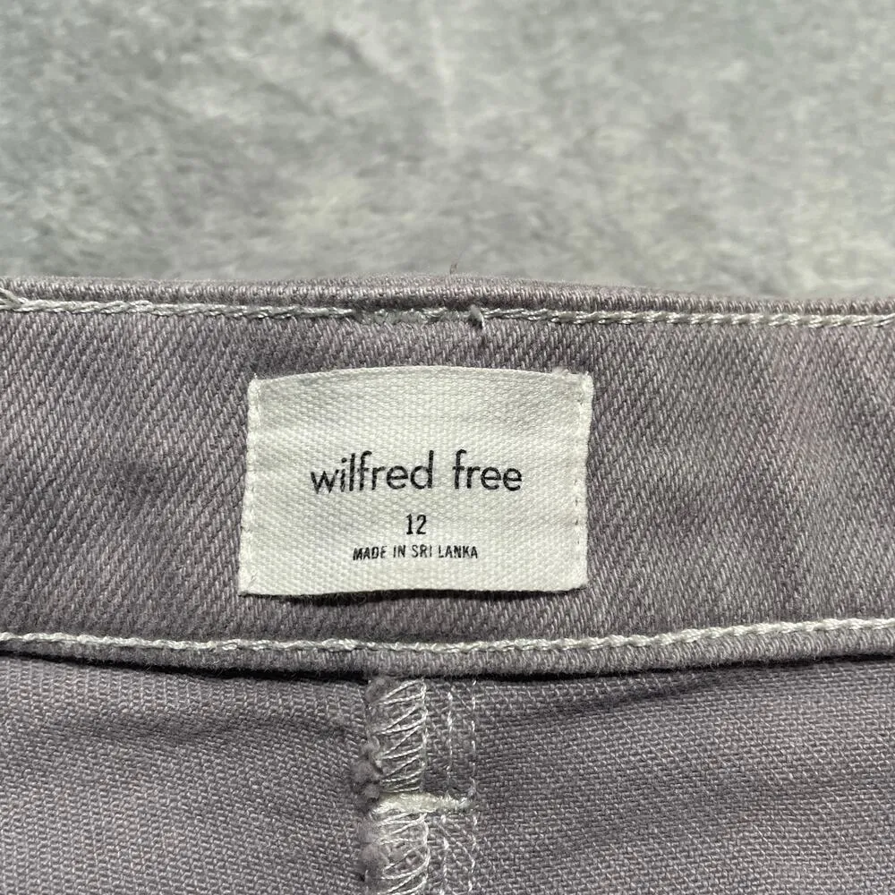 Wilfred Free Pants Womens 12 Lavender Grey Cargo Adjustable Barrel Leg High Rise - Image 3