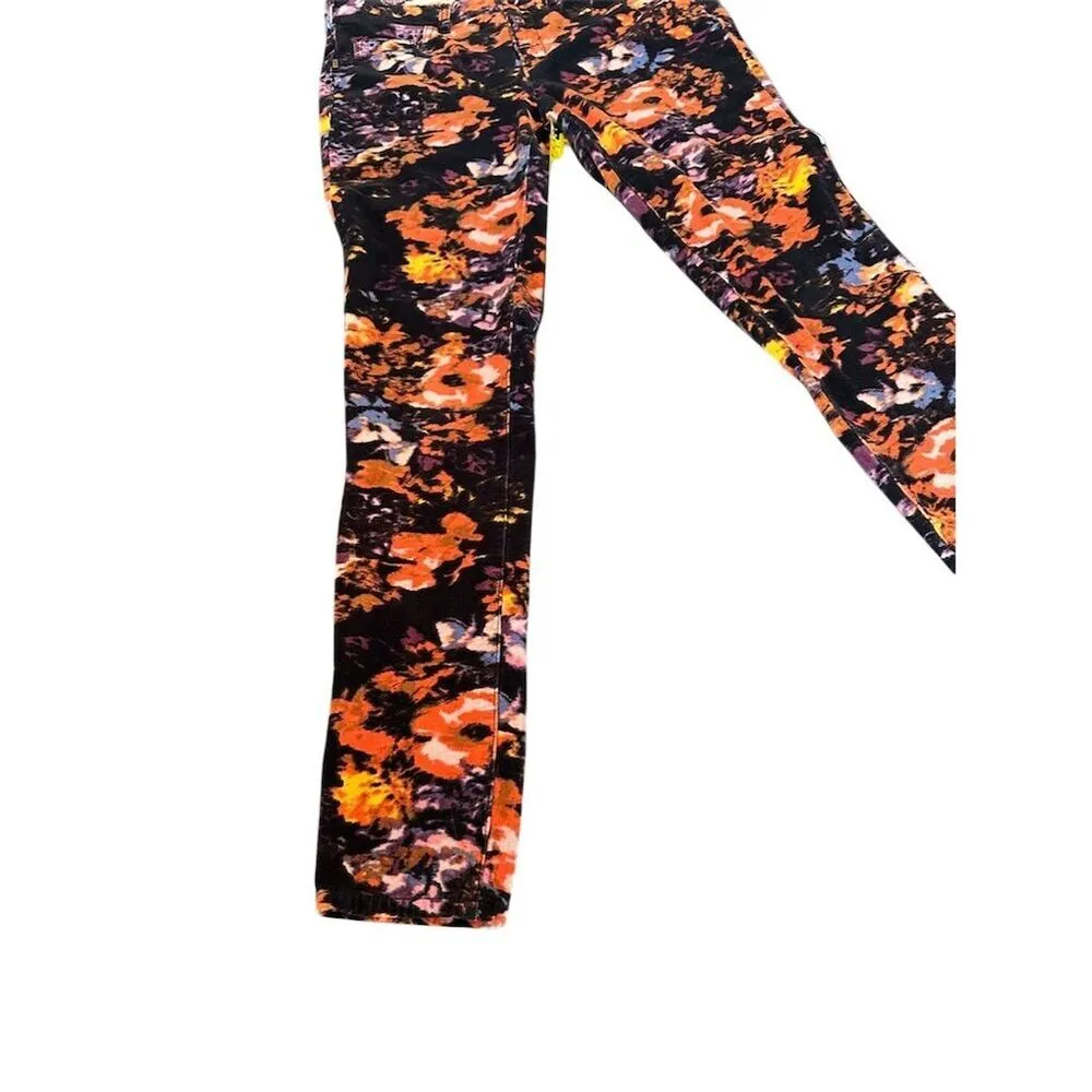 Pilcro Floral Corduroy Pants Women's Petites Size 27 Cropped Skinny - Image 6