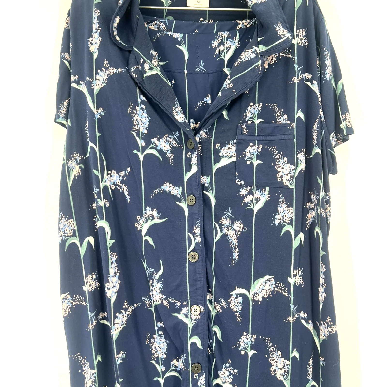 SOMA M Set 2 Piece Matching Pj's Pajama Top Bottom Cool Nights Floral Sleepwear - Image 2