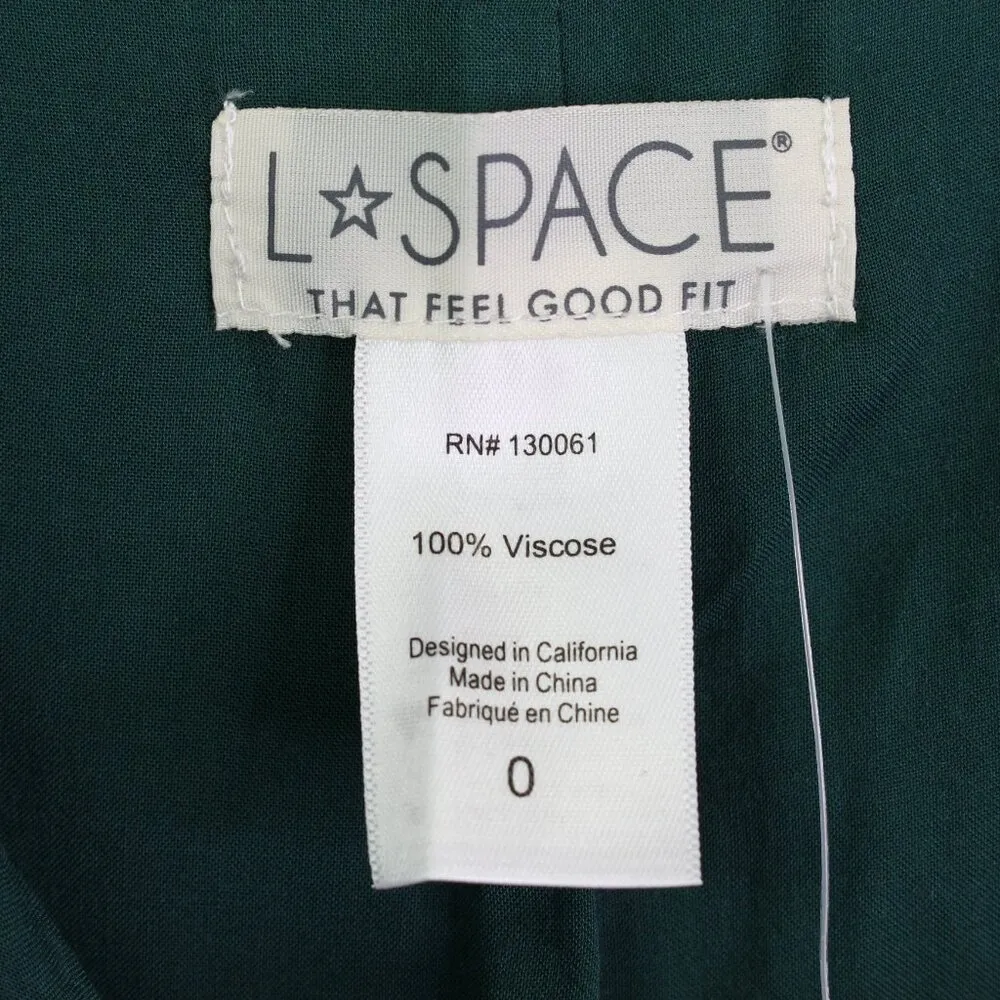 L*Space Harlow Satin Animal Print‎ Pant in Ultramarine Green Size 0 - Image 7