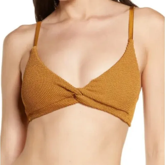 NEW Good American Always Fits Crinkle Bikini Set Swimsuit Bottoms Bronze Brown - Image 11