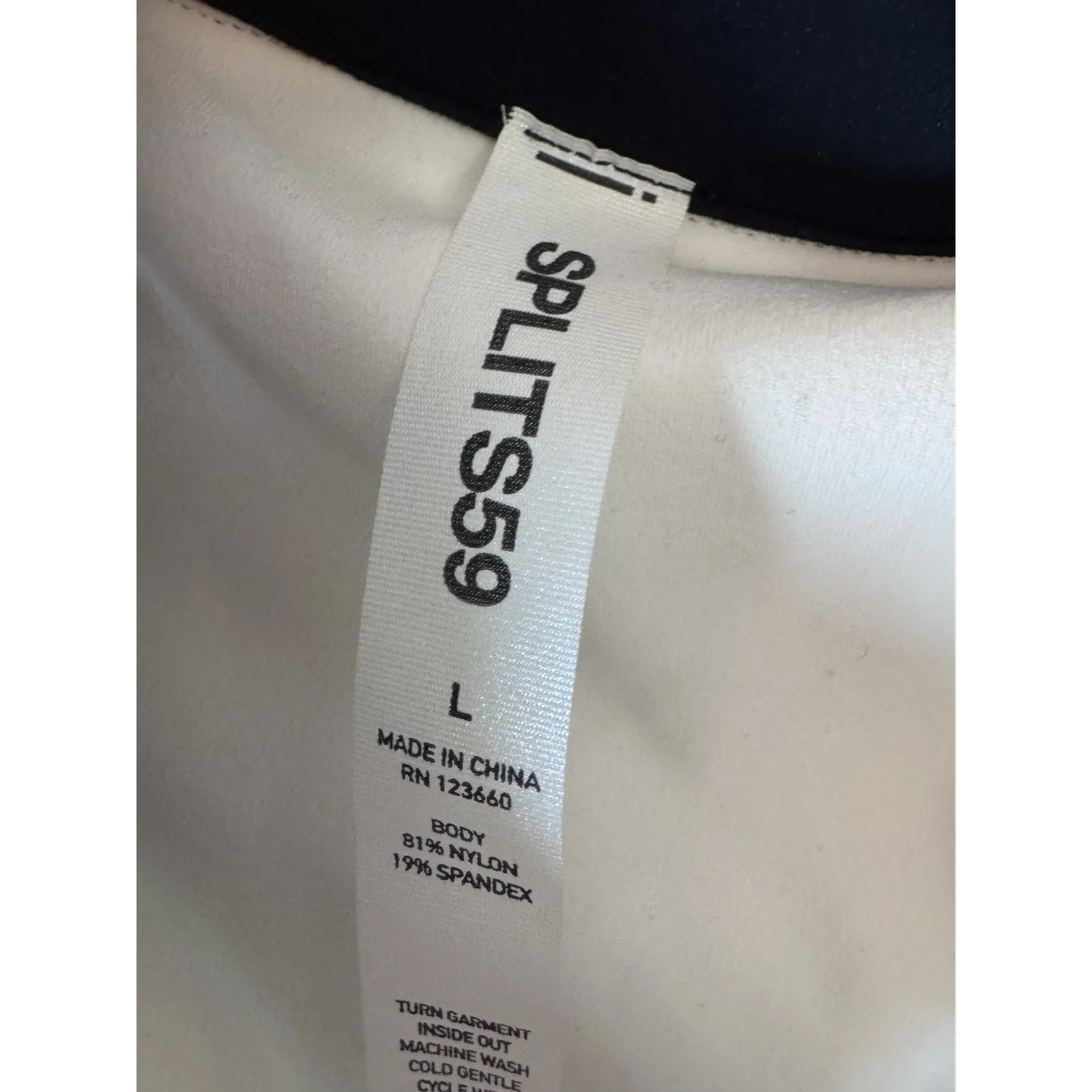 Splits59 Austin Airweight Crop Polo Top Women's Size L White Navy Athleisure NWT - Image 12