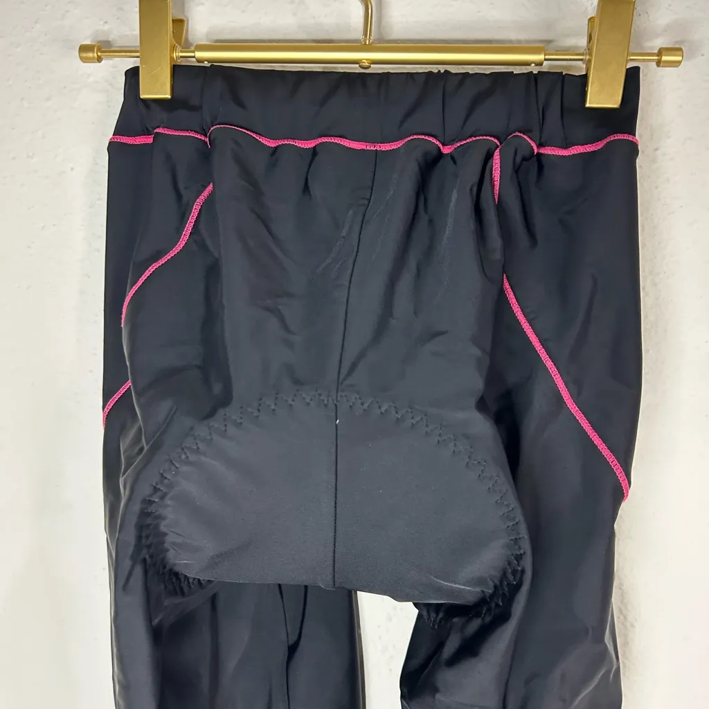 Women’s Cycling Tights Size Medium Padded Chamois Black Pink Performance Bike - Image 6