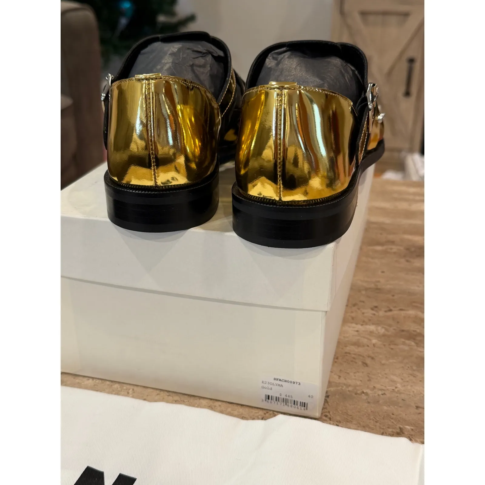 NEW Sandro Olyma Studded Gold Sandals size 40 / 9.5 - Image 8