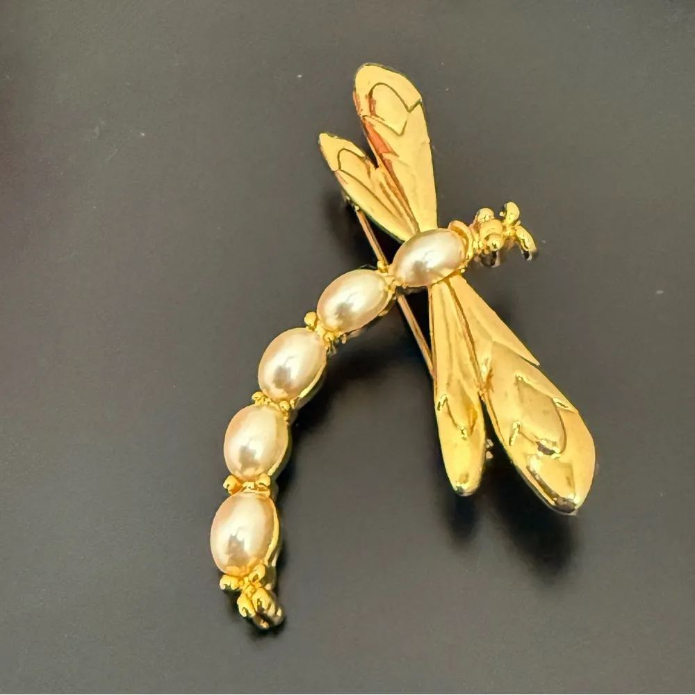 Vintage Unsigned Dragonfly Gold - Image 7