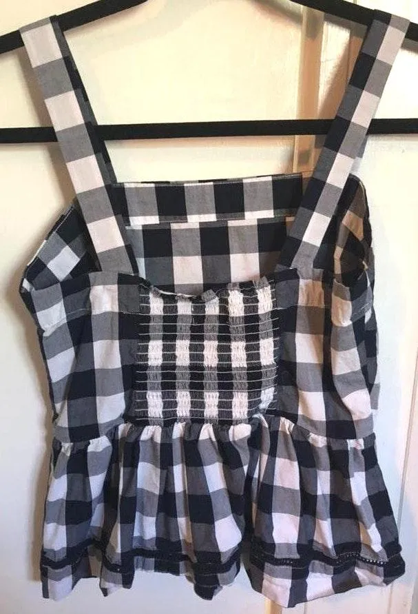 Maison Jules Blue + White Checkered Tank - Image 2