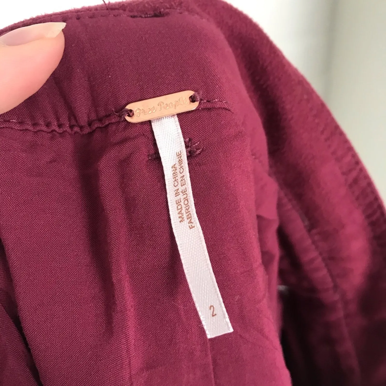 Free People NWT Nightfall Vegan Suede Paperbag Waist Cropped Pants Size 2 - Image 5