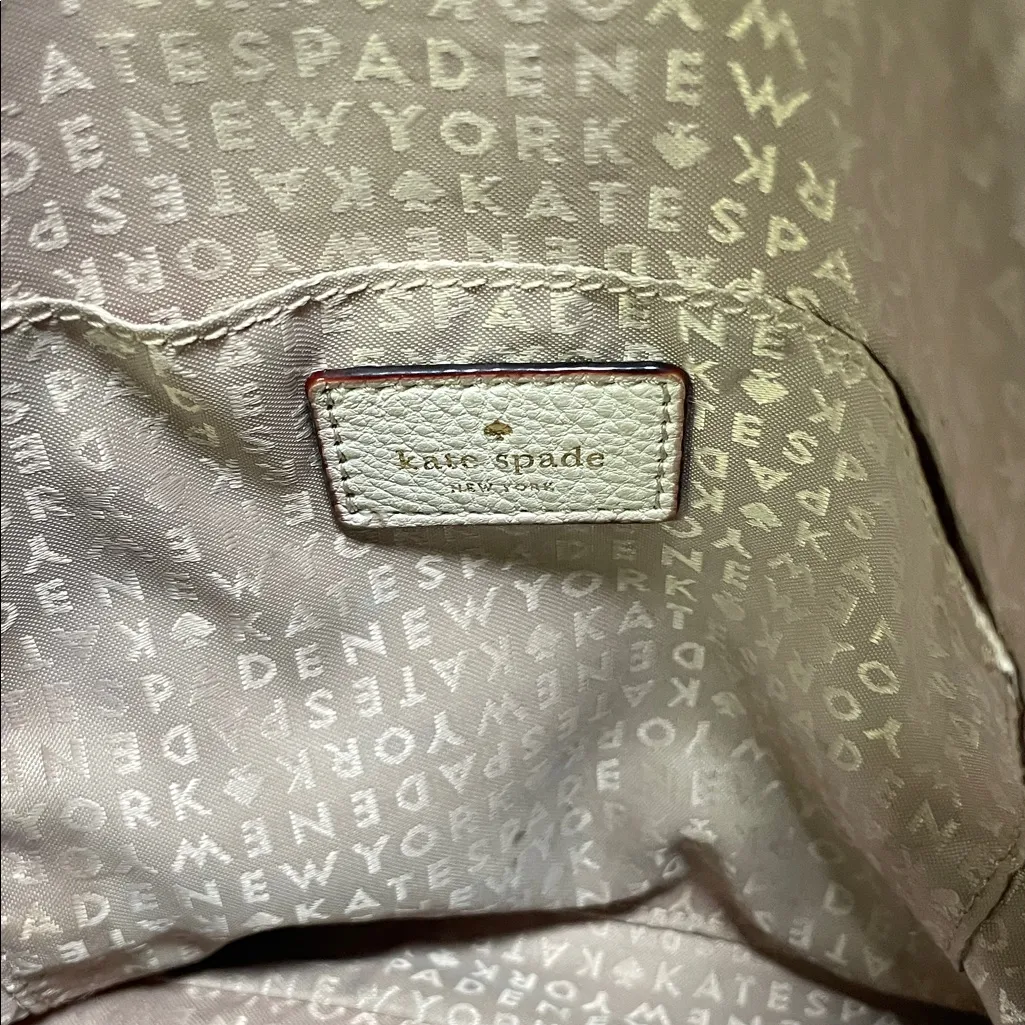 Kate Spade Pink Dust Pebbled Leather Hobo Tassel Zip Top Crossbody Bag Purse - Image 14