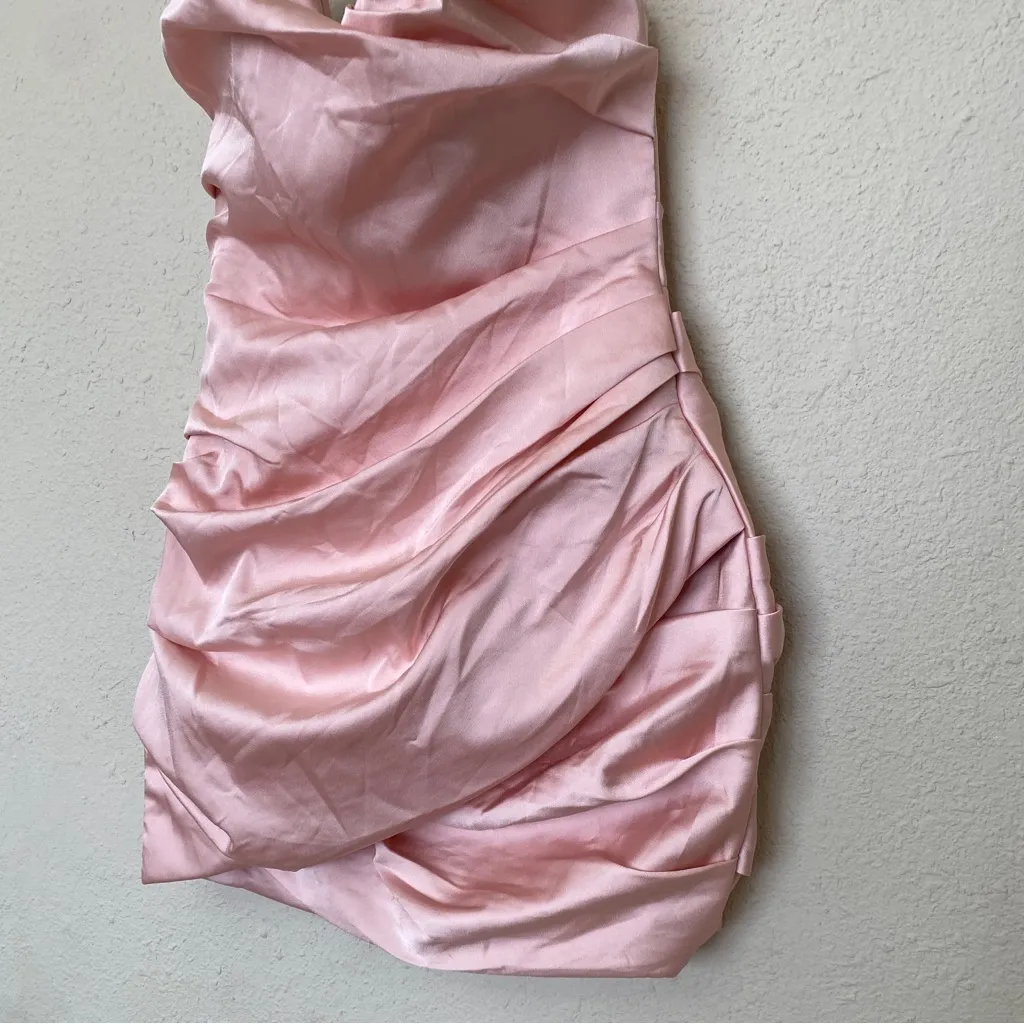 House of CB Emanuela Blush‎ Satin Dress NWOT size XL - Image 5
