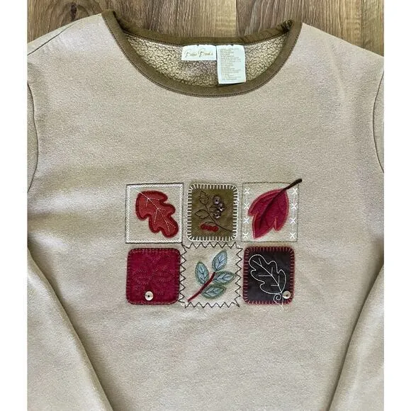 Vintage Bobbie Brooks Sweatshirt Women’s L Brown Grandmacore Fall Leaves Sweater Size L - Image 5