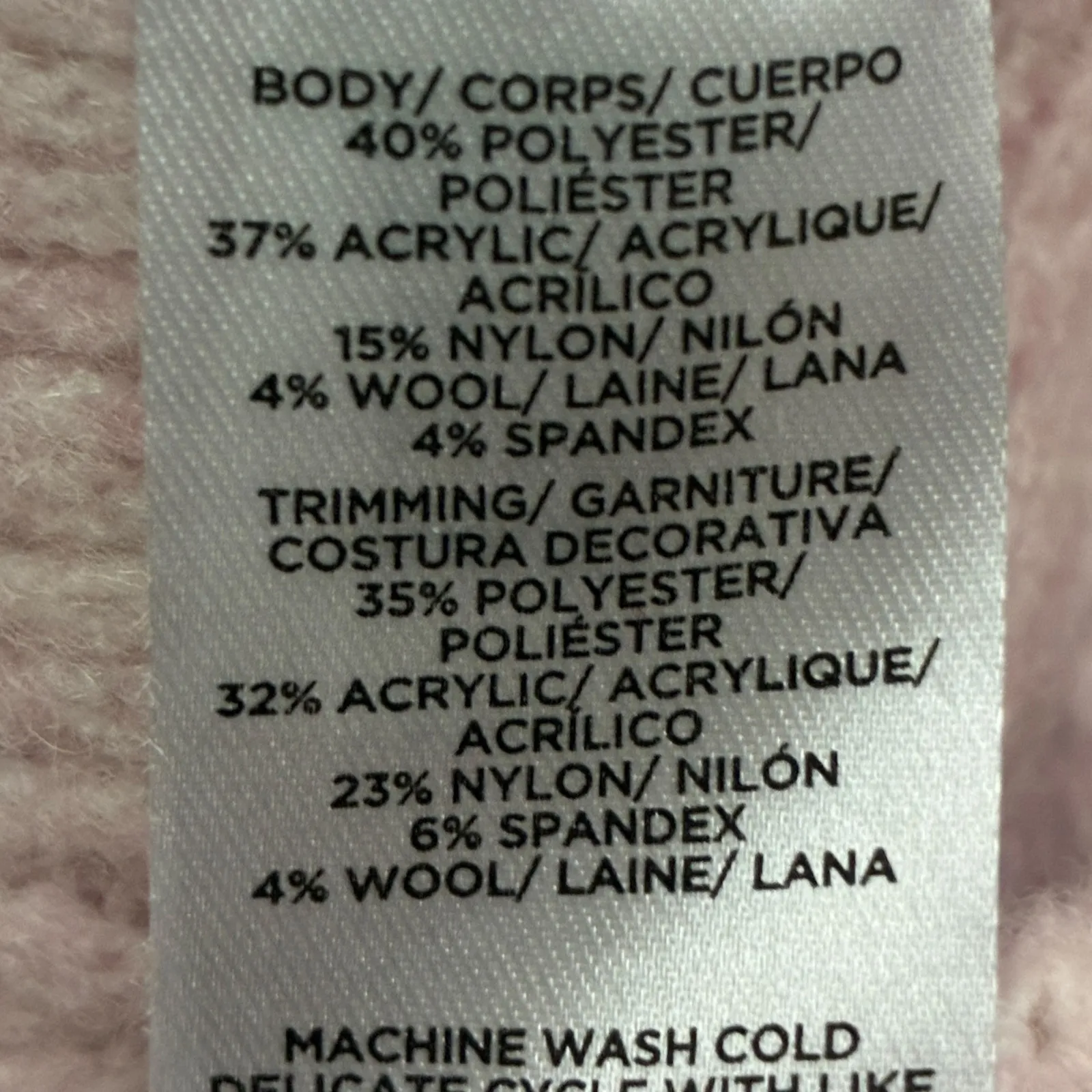 LOFT Pink Waffle Knit Cowl Neck Long Sleeve Tunic Sweater Size L - Image 7