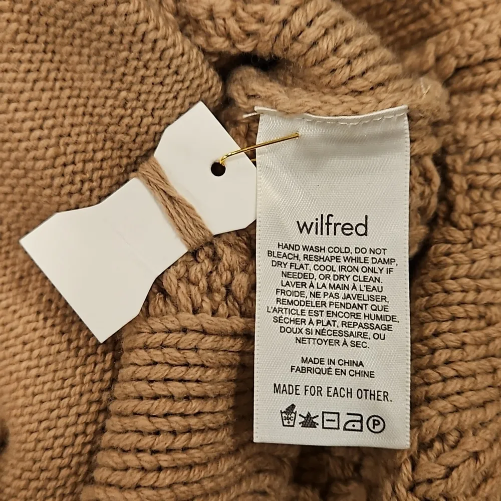 💕ARITZIA WILFRED💕 Alps Cardigan ~ Pom Pom Cable Knit Antique Beige Small - Image 15