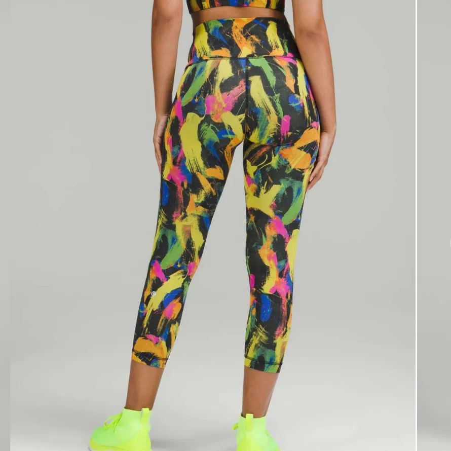 Lululemon Wunder Train High-Rise Crop 23"-Undertone Black Multi - Image 2