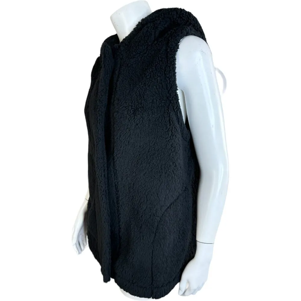 Koolaburra by UGG Brushed Back Sherpa Cozy Vest Dark Night Black Large NWOT - Image 10