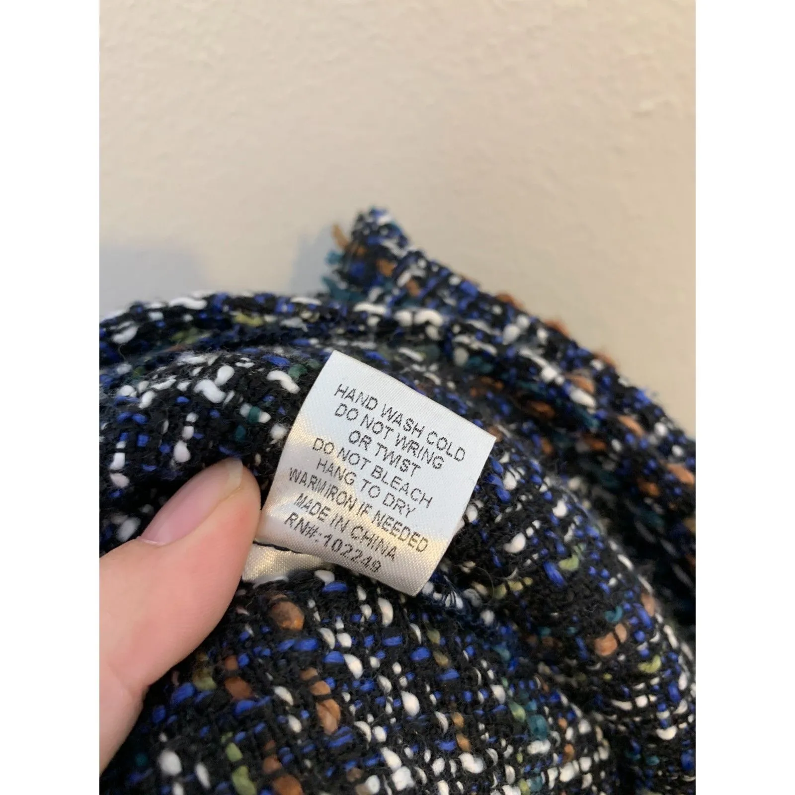 NWT Skies are Blue Belted Blue Green Tweed Skort Sz L Preppy Academia Schoolgirl - Image 7