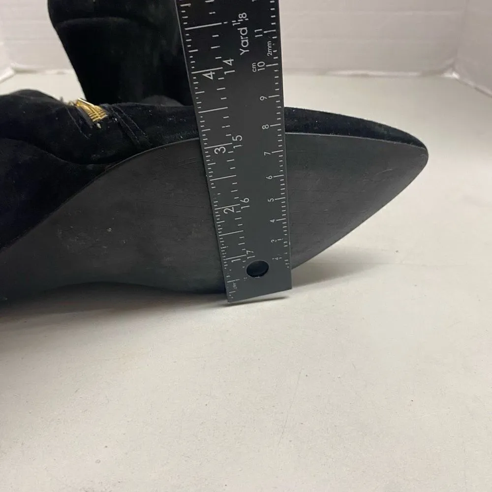 JESSICA SIMPSON Cutey Women’s Leather Wedge Heels Pointed Toe Black Suede Size 8 - Image 10