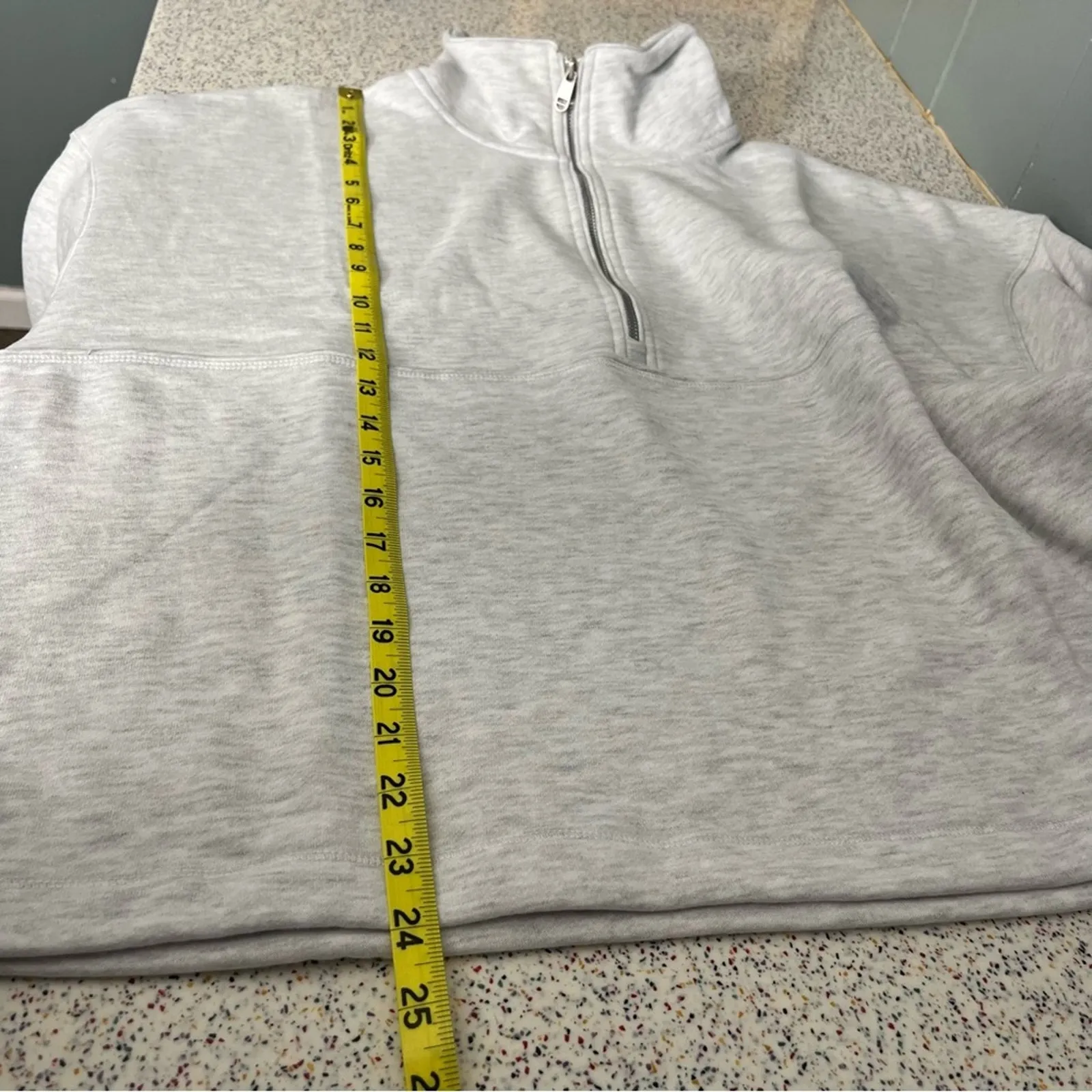 NWT Cotton On Plush Essential Half Zip Jumper Sweatshirt Pull Over Cloud Gray L - Image 10