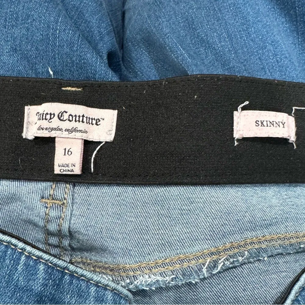 Juicy Couture Skinny Elastic Band Jeans Women’s 16 - Image 2