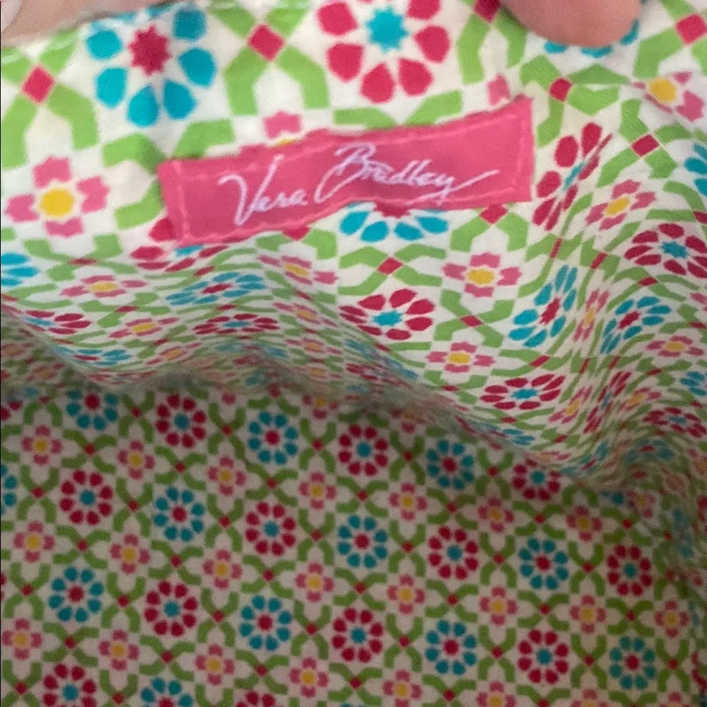 Vera Bradley Pink and Tan Paisley Tote Bag - Image 3
