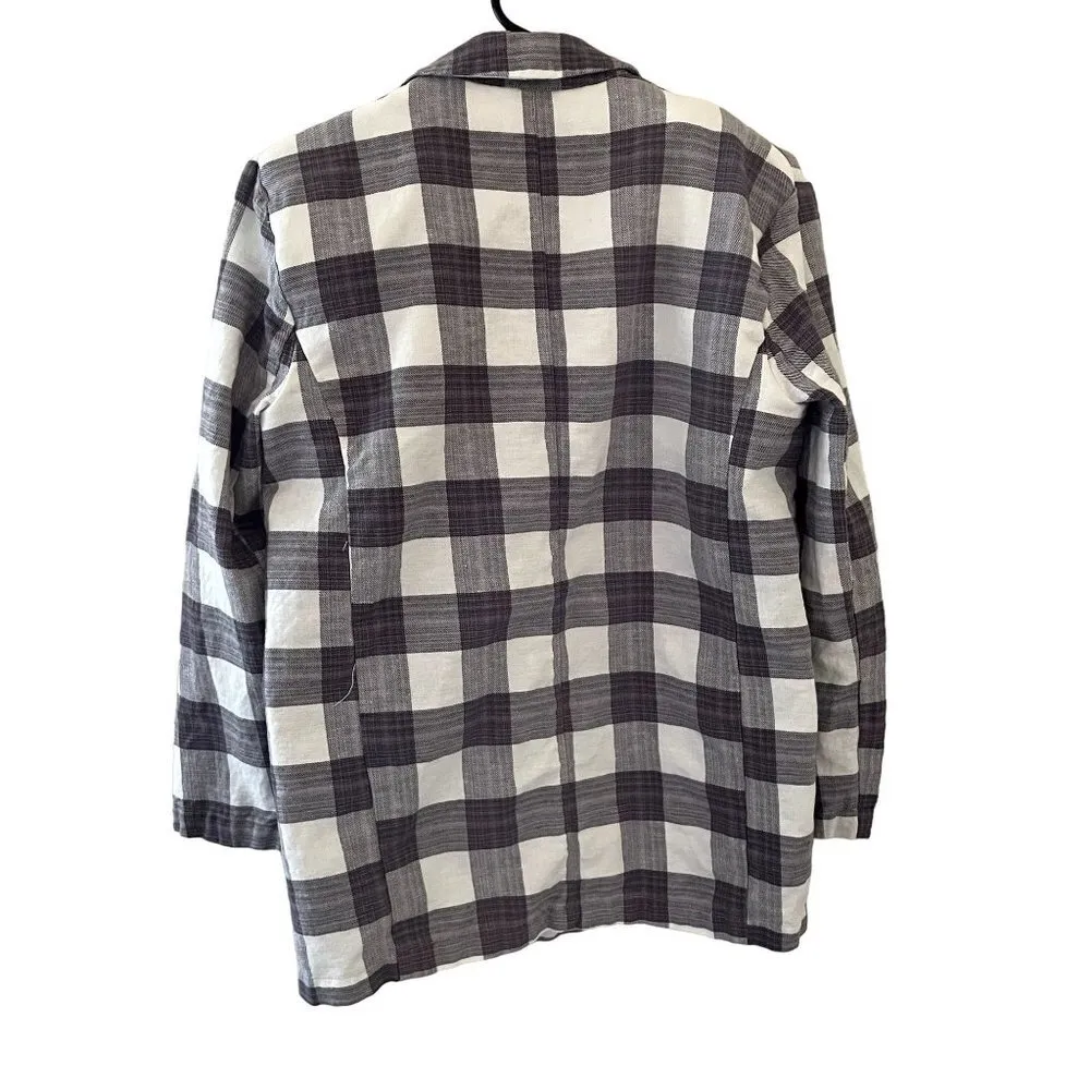 Asos Design gray and white checkered blazer business casual comfortable pockets - Image 7