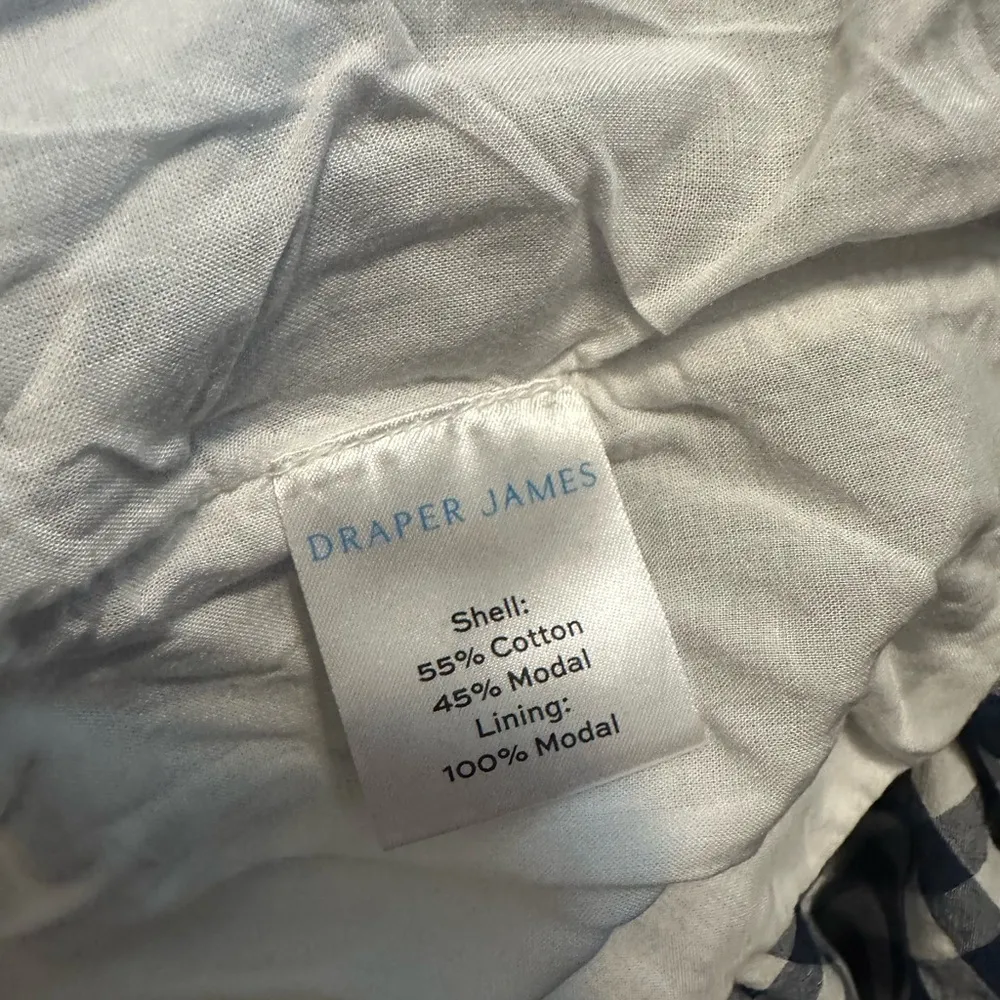 Draper James Taylor Smocked Dress in Blue Gingham Size M - Image 5