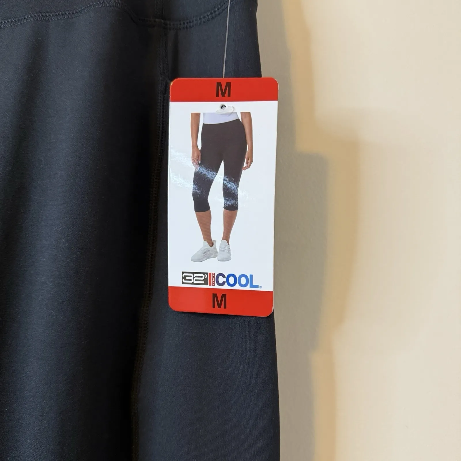 32 Degrees Set Of 2 Women's High Waist Active Crop Leggings Black/Green Size M # - Image 14