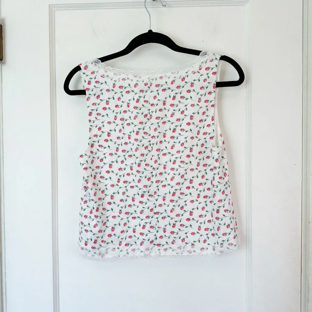 Reformation Rosalie Linen Tie Front Top‎ Alyssa Floral Womens 8 - Image 6