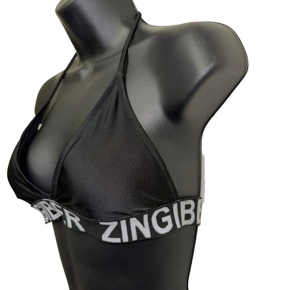 Zingiber Black Bikini Top Size M - Image 2