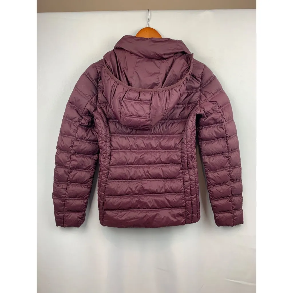Michael Kors Womens XS Packable Down Puffer Jacket Nylon Plum - Image 6
