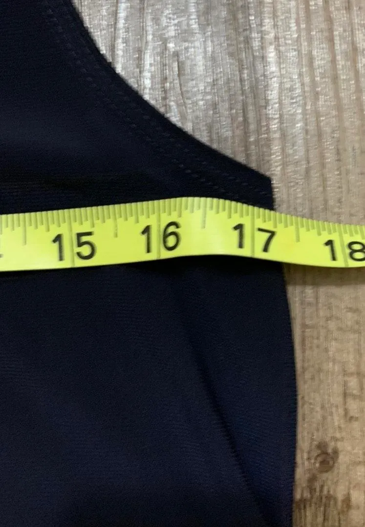 Dark Navy Petite Large Ruffle Top - Image 7