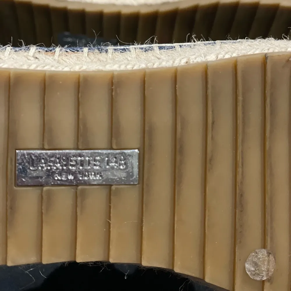 Lafayette 148 Women’s size 9 DULCI Denim Blue Espadrille Sneakers Lace Up Flats - Image 10