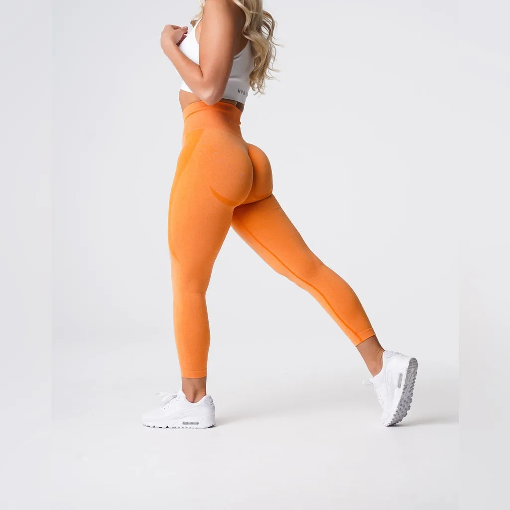 NVGTN Sunset Orange Contour Seamless Leggings size Small - Image 2