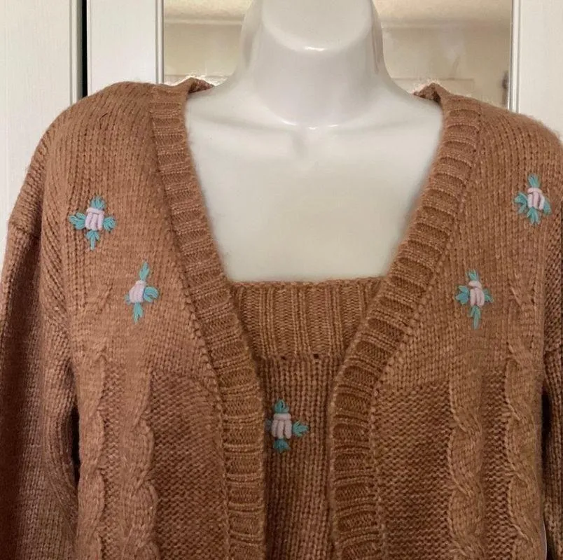 Hazel Moon NWT  Cabel Knit Two Piece Sweater Set - Image 3