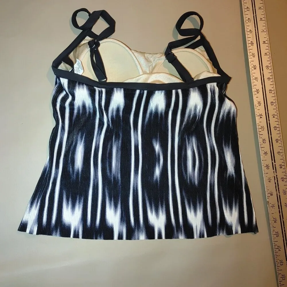 Maxine of Hollywood Top Swinsuit Swimwear Size 10 Scoop Neck - Image 4
