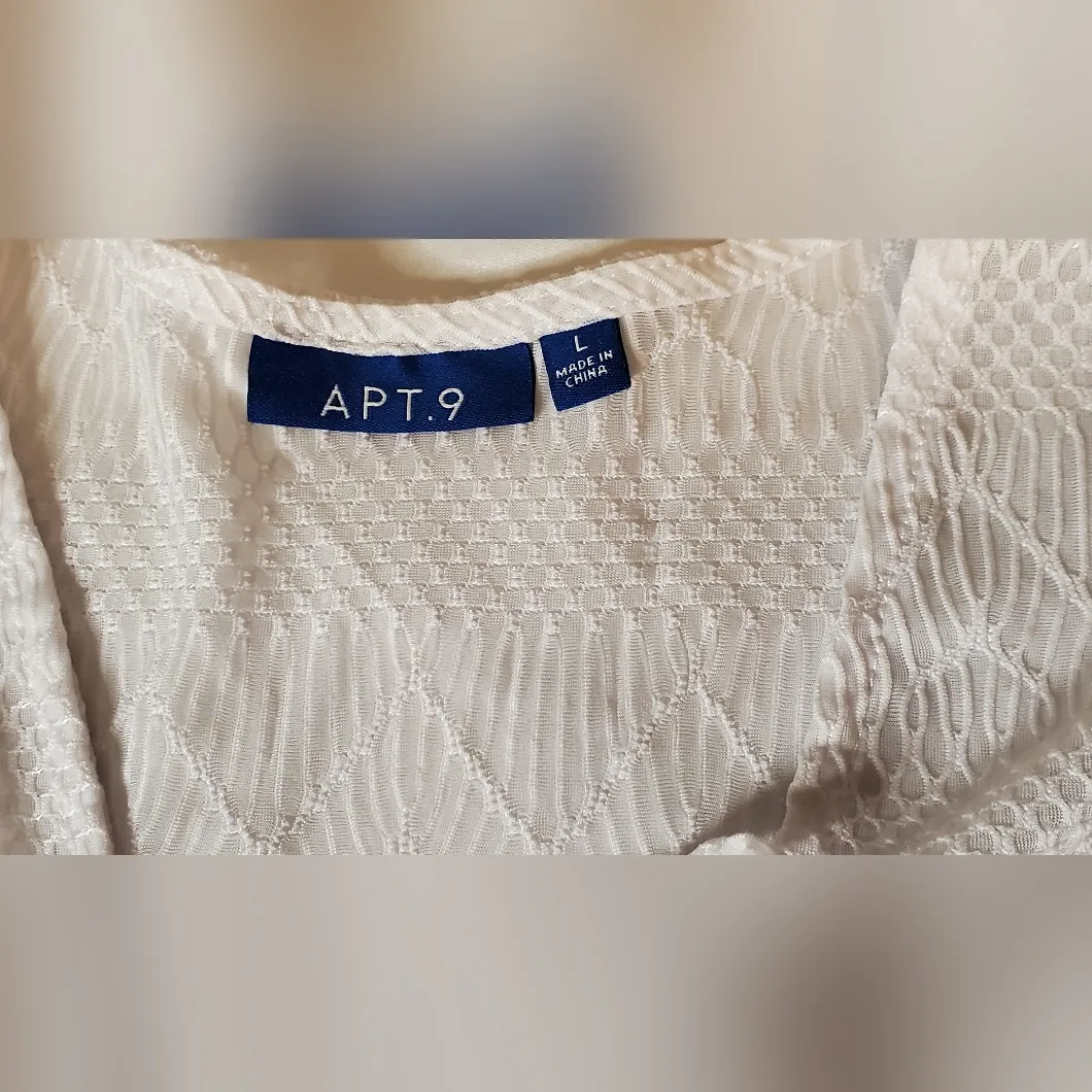 Apt.9 White Swim Cover Up Size:L - Image 2