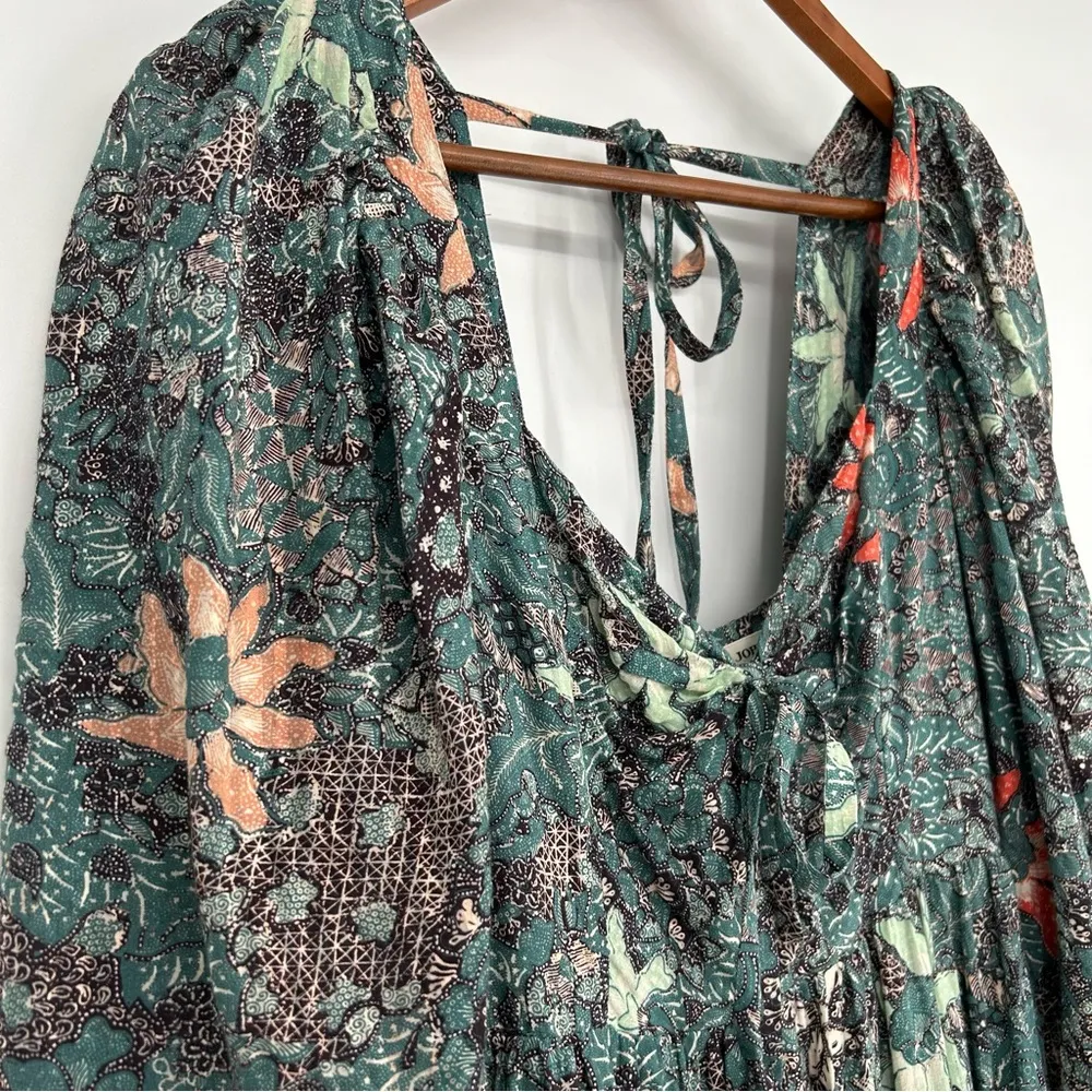 Ulla Johnson Kemala Dress Malachite Green Poplin Cotton Long Sleeve Midi Dress 4 - Image 5