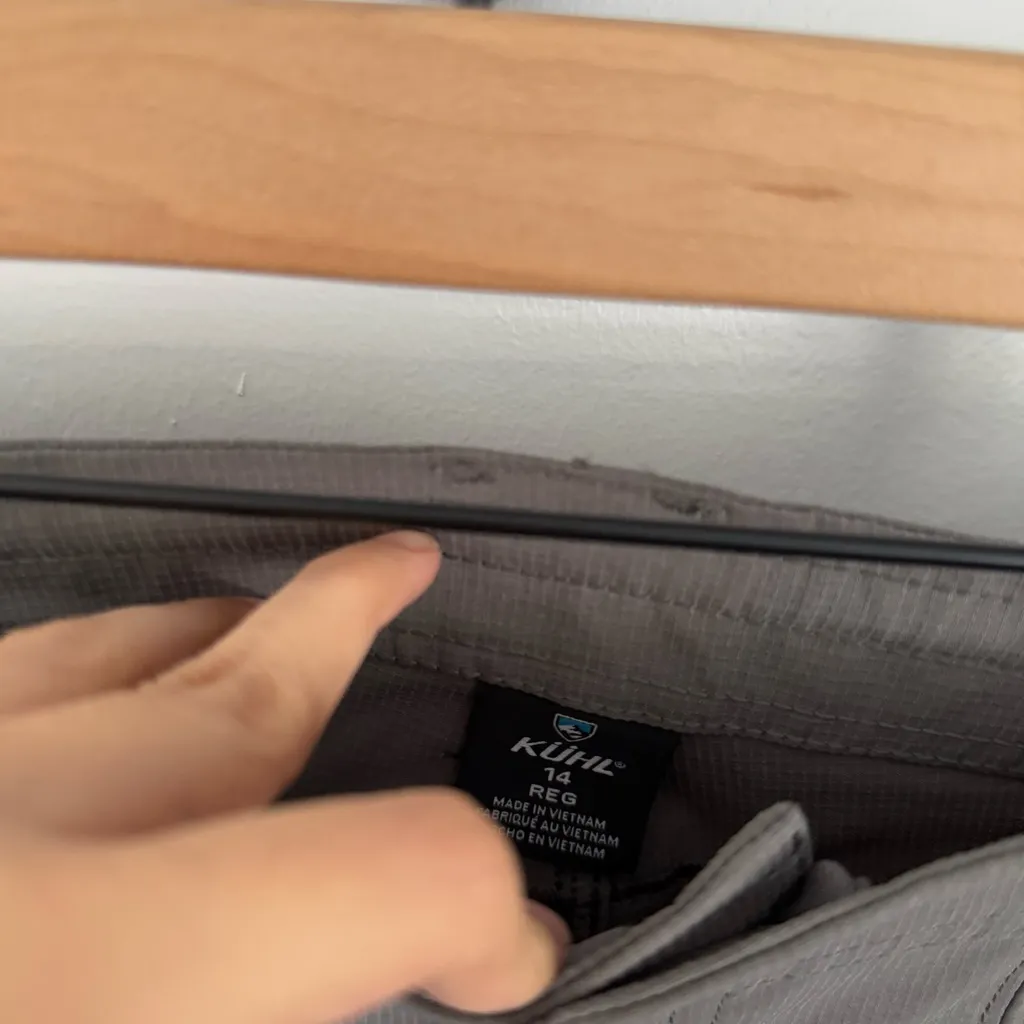 Kuhl 14 Grey Straight Slim Pants Mid Rise Hike Travel Outdoor Granola Gorpcore - Image 5