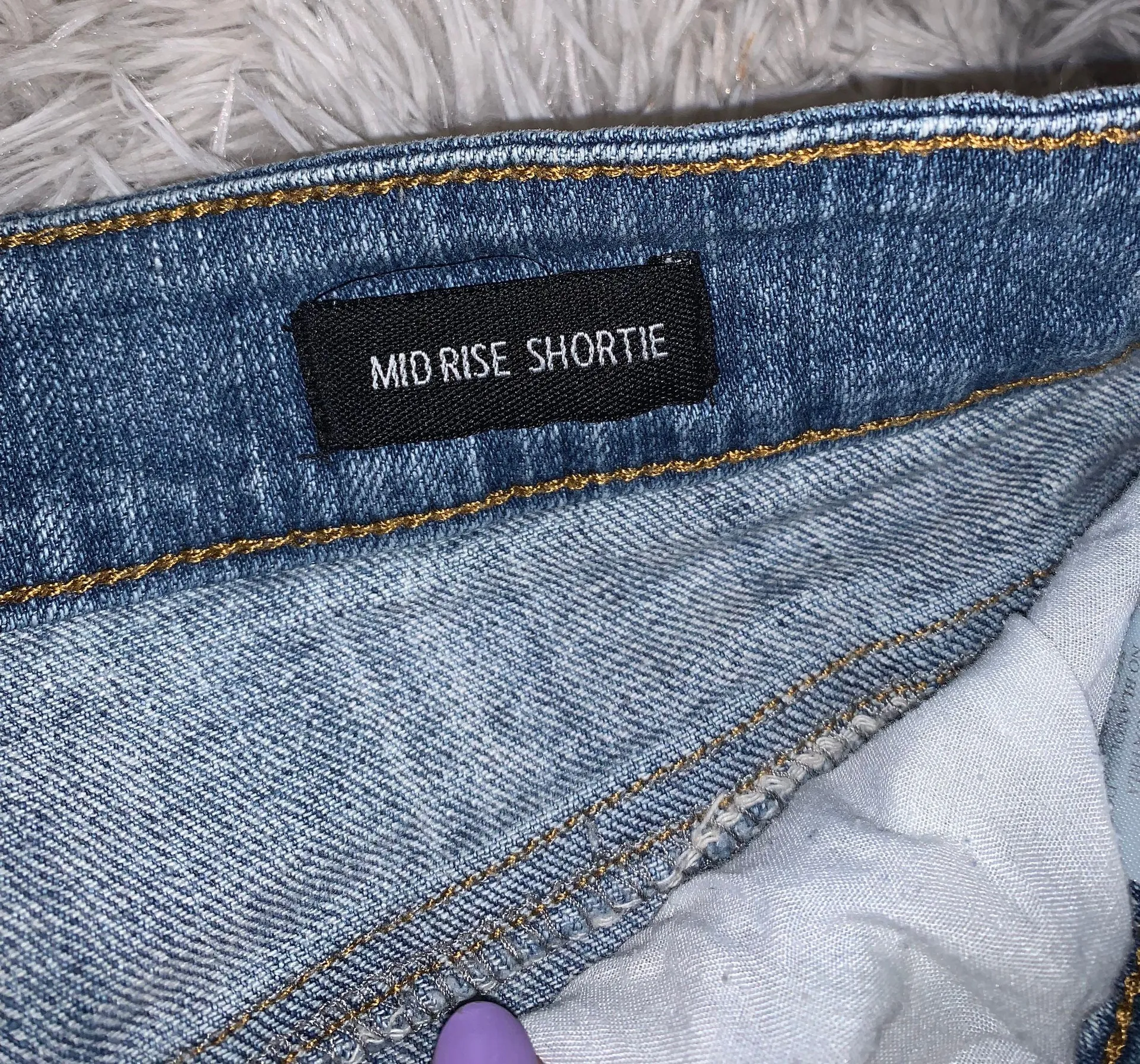 Eunina Mid Rise Destressed Jean Shorts  - Image 4