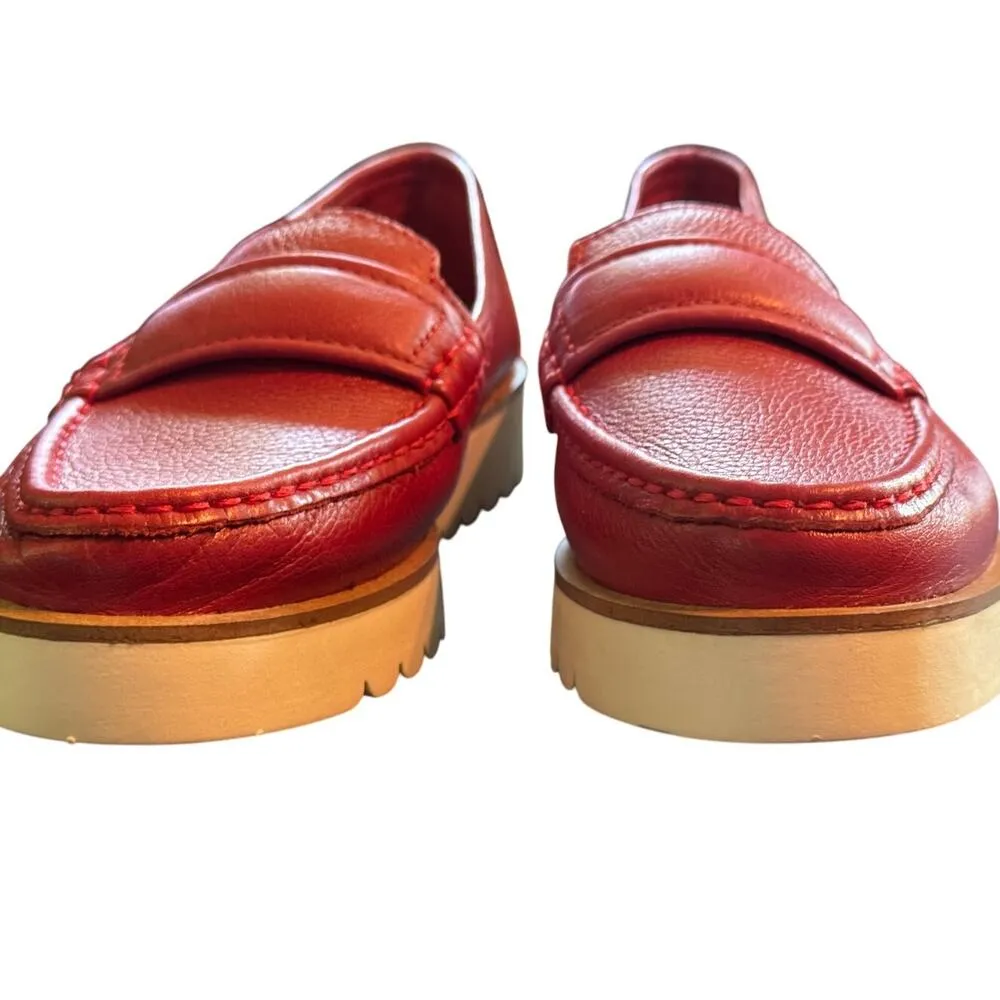 Marc Joseph New York Made in Brazil comfort loafer red/white W8 preppy Red Size 8 - Image 7