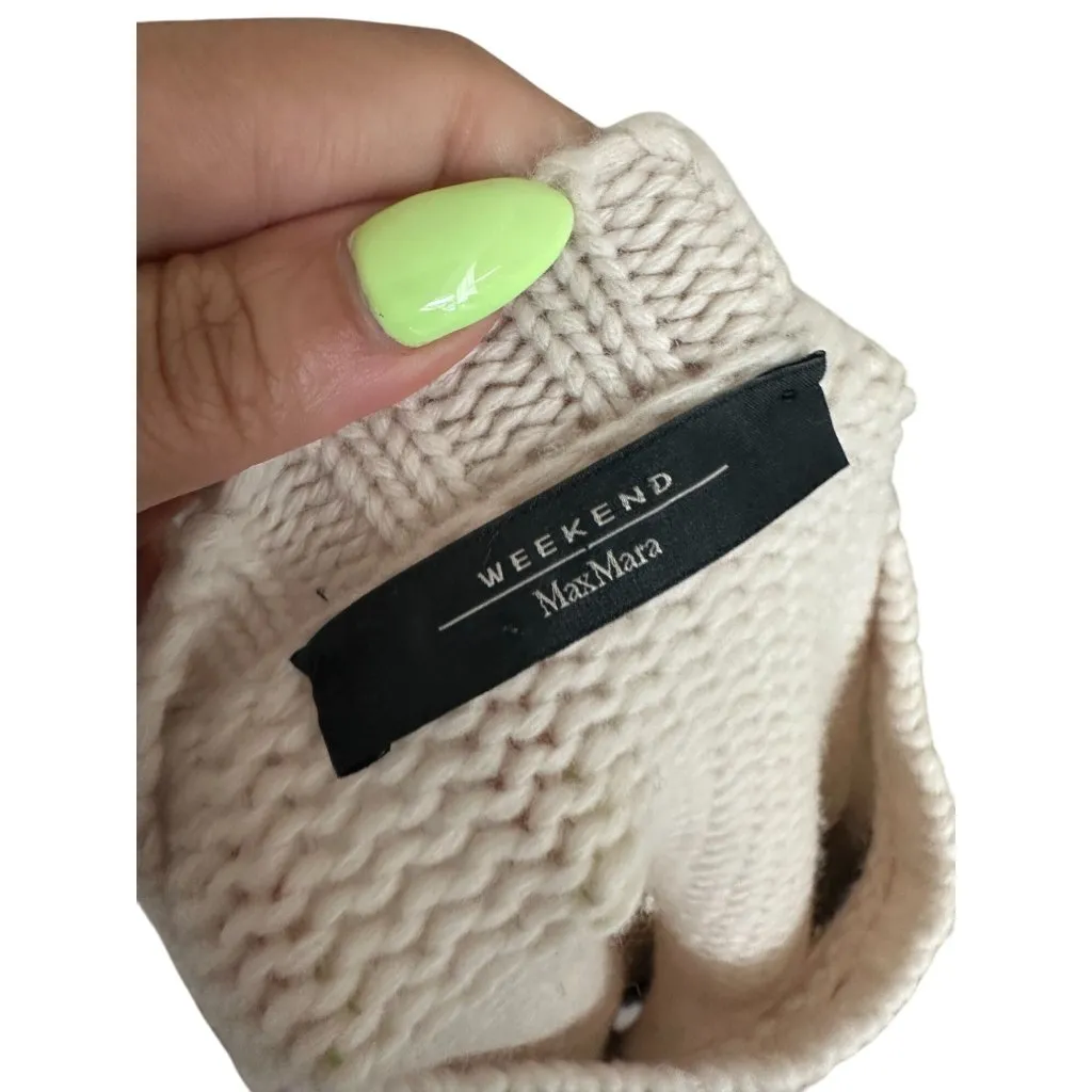 MAX MARA Weekend Baita Fringe Wool Alpaca Blend Sweater Size X Small Black - Image 10