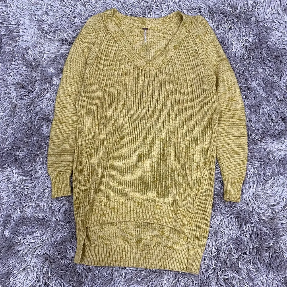 FREE PEOPLE - Sunday Scoop Oversized Longline Tunic Sweater Dress - Image 6